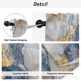 thumbnail image 5 of Blue Golden Marble Kitchen Curtains, Modern Abstract Ink Painted Art Light Filtering Window Curtain Panels, 2Pcs Rod Pocket Window Treatments Set for Cabin Bathroom Bedroom 52x45 Inches, 5 of 9