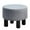 Dark Gray, variant on Tcbosik Blue Floral Print Upholstered Ottoman, Round Decorative Accent Footstool with Pine Wood Legs, 300 lbs Capacity, Vintage Style for Bedroom and Living Room
