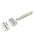 thumbnail image 4 of Parker 64S Stainless Steel Handle Double Edge Safety Razor with Closed Comb Head & 5 DE Blades, 4 of 4