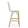 thumbnail image 5 of Stella Aluminum and PE Wicker Chevron Pattern Patio Bar Chairs, Set of 2, Gray, 5 of 10