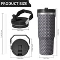 thumbnail image 4 of Modern 30oz Handheld Travel Tumbler with Handle – Double Wall Stainless Steel Insulated Cup, Flip Straw Lid, Leak-Proof & BPA-Free for Hot and Cold Drinks – Durable Coffee & Juice Mug White, 4 of 7