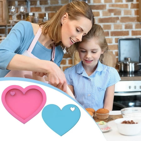 

SUWHWEA 1 PCS Love Epoxy DIY Heart Shaped Silicone Abrasives Mirror Silicone Mold Baking On Clearance