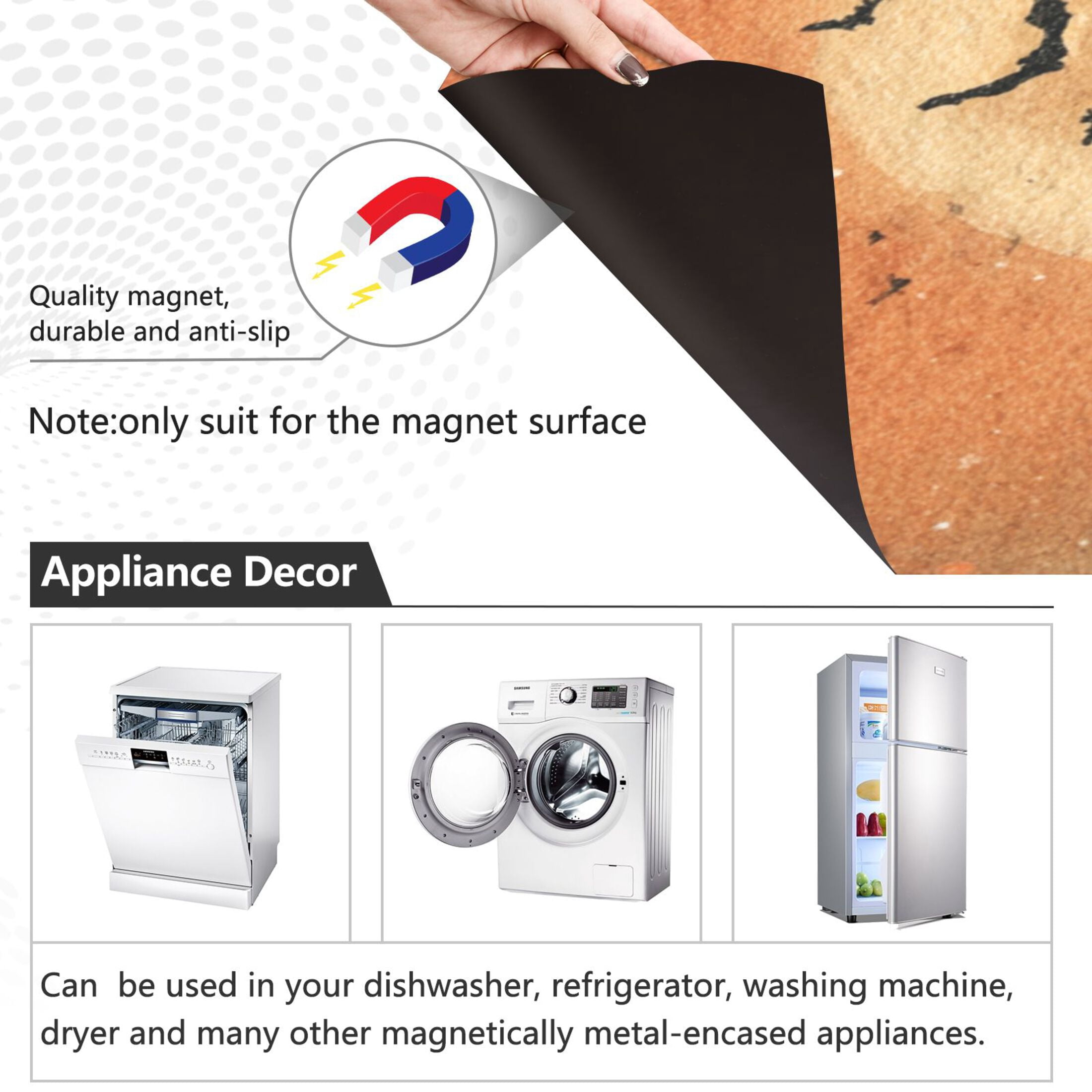 Dishwasher Magnetic Sticker 23x26 Inch Refrigerator Magnetic Sticker Washing Machine Magnetic Sticker Kitchen Panel Magnetic Sticker Home Decor Watercolor Halloween Castle