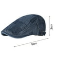 thumbnail image 5 of Mens Denim Cotton Newsboy Cap Ivy Gatsby Driving Hunting Cabbie Hats, 5 of 6