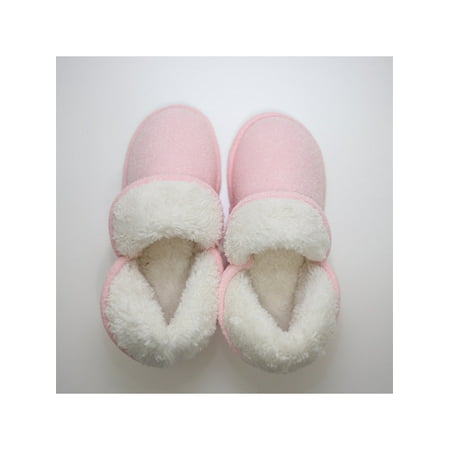 

GENILU Ladies Womens Warm Home Slippers Furry Plush Footwear House Indoor Slippers