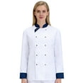 thumbnail image 6 of Unisex Chef Coat Men's Long Sleeve Chef Jacket Restaurant Kitchen Cooking Chef Uniform White S, 6 of 6