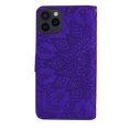 thumbnail image 3 of Mantto Cases for Apple iPhone 14 Pro - 6.1 inch Magnetic Wallet Case for Women Card Holder Flip Cover Embossed Mandala Flower Kickstand PU Leather Magnetic Folio with Strap, Purple, 3 of 8