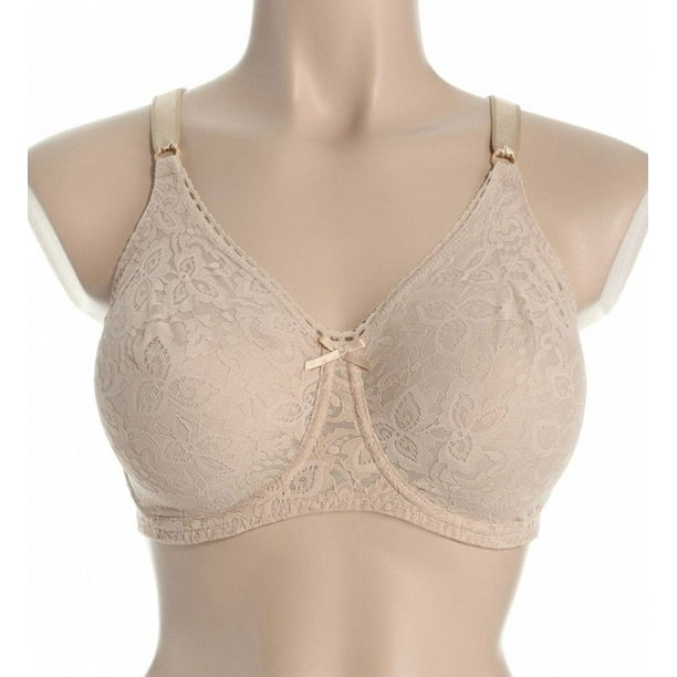 Bali Womens Lace and Smooth Seamless Underwire Bra - Best-Seller, 34DD, Nude
