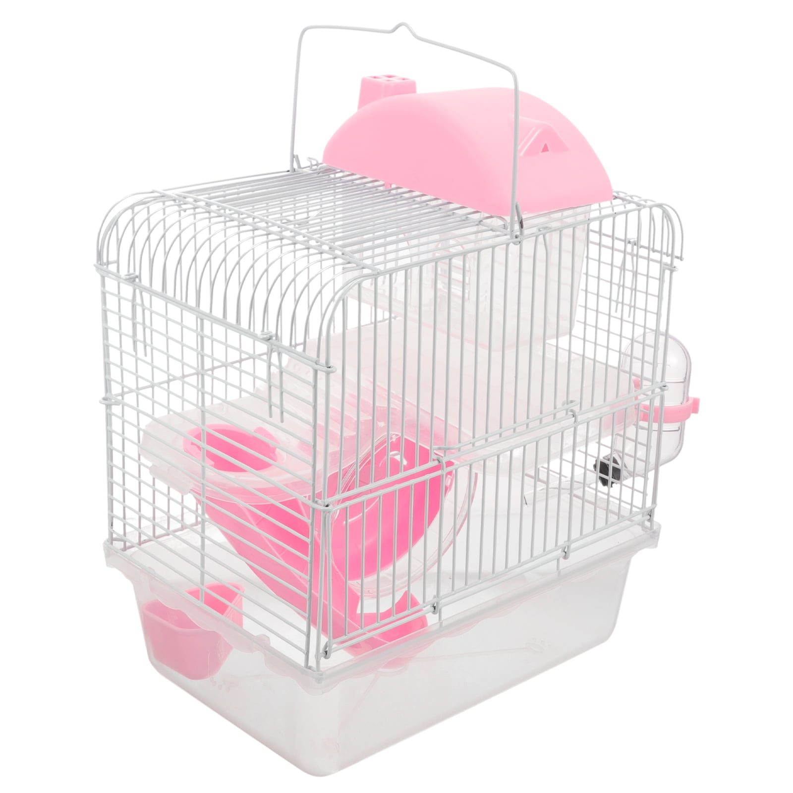 Chinchilla Cage Hamster Castle Guinea Pig Portable Travel Plastic Iron Wire Pink Walmart