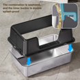 thumbnail image 4 of Extra grande high sided stainless steel cat litter box con lid, anti - slip mat y scoop, easy to clean y detachable, 4 of 7