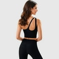 thumbnail image 5 of Women's One Shoulder Cutout Athletic Crop Top - X Large, Black, 5 of 7