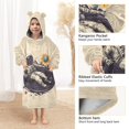 thumbnail image 3 of FORMRS Wearable Blanket Hoodie with Sleeves for Kids Cozy Flannel Sweatshirt, Beige Record, 3 of 7