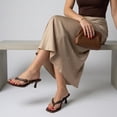 thumbnail image 6 of Cushionaire Marlin Low Kitten Heels for Women, Thong Style Dressy Heeled Womens Sandals with Adjustable Buckle Closure, 6 of 20