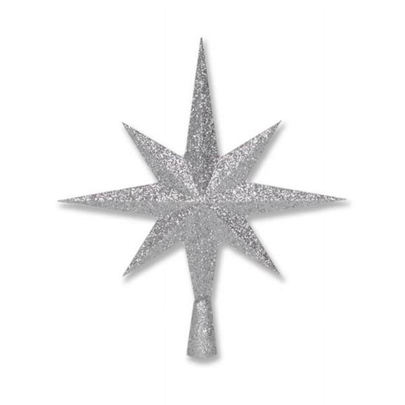 Queens of Christmas TOPPER-16-SLV 16 in. SStar Tree Topper, Silver