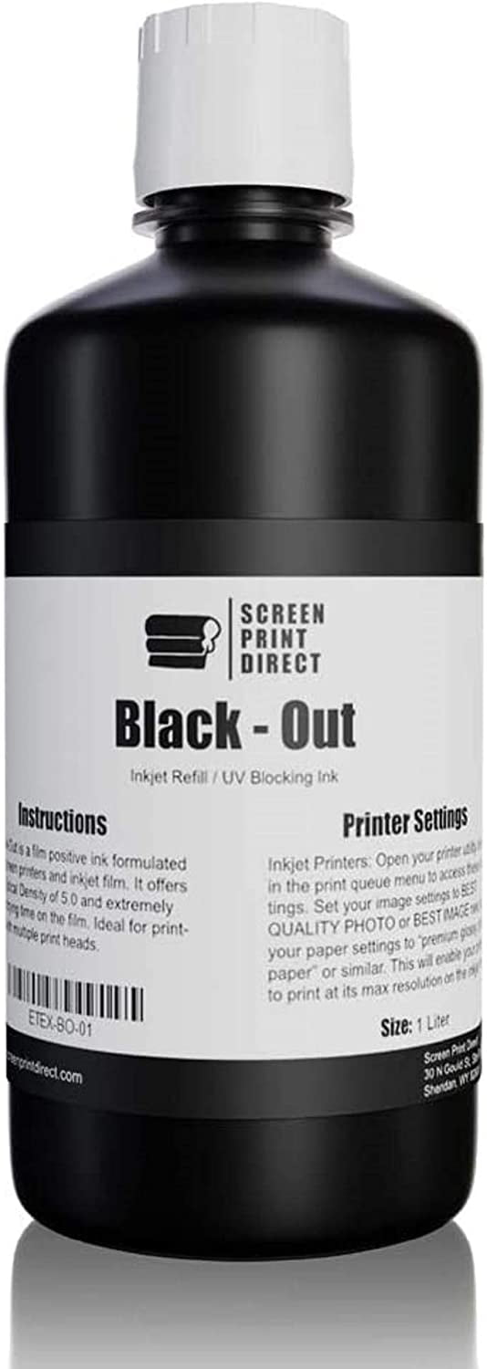 Black Out Universal Inkjet Refill UV Blocking for Film Positives 1 LTR Bottle 1