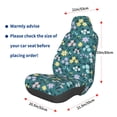 thumbnail image 3 of Wukai Floral Full Set Car Seat Covers with Soft Padding Universal Auto Front Seats Protector and Cushion Mat, 3 of 5