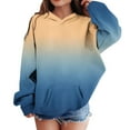 thumbnail image 5 of Vibrex Hooded Sweatshirt Children's Long Sleeved Gradient T-shirt Round Neck Top for Boys and Girls Oversized Pullover Fashion Hoodies Pullover Sweatshirts Casual Fall Winter Clothes 4-14 Years, 5 of 9