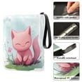 thumbnail image 4 of Game Card Storage Bag Collectible Trading Card Albums The 4-Pocket Card Binder With 50-Page Sleeve Can Hold 400 Game Cards A Cartoon Pink Cat, 4 of 6