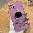 thumbnail image 3 of MODU Carcasa De Lujo Galvanizada Para Samsung Galaxy A12 M12 M62 4G 5G A22 M32 F23 M42 A42 Macaron Color Con Soporte De Astronauta De Gama Alta, 3 of 4