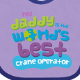 thumbnail image 4 of Inktastic Worlds Best Crane Operator Daddy Boys or Girls Baby Bib, 4 of 4