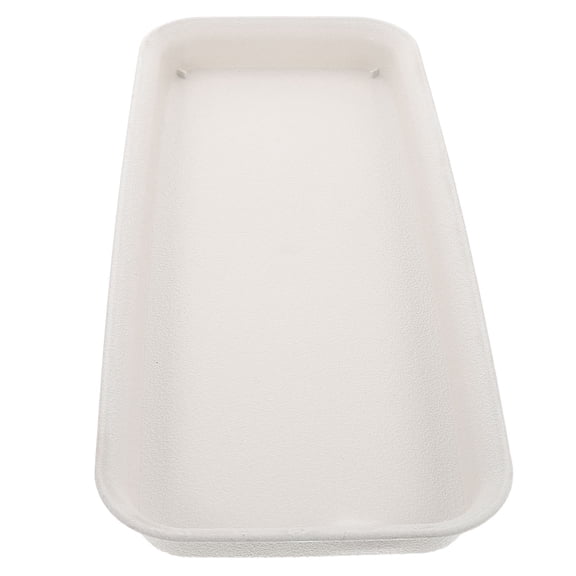 Milisten White Plastic Plant Saucer Tray for Indoor Outdoor Use, Rectangular Heavy Planter Drip Tray for Stability