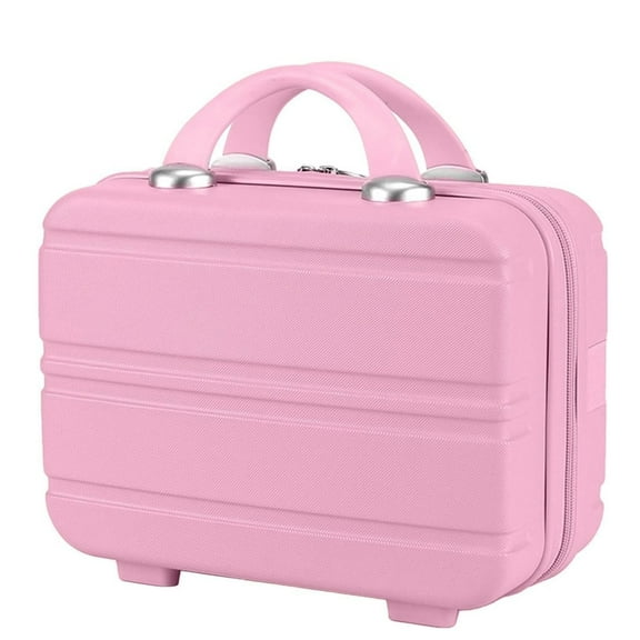 Hard Makeup Case 14inch Cosmetic Case Travel Toiletry Case Hand Luggage Case Small Portable Carrying Beauty Case for Women