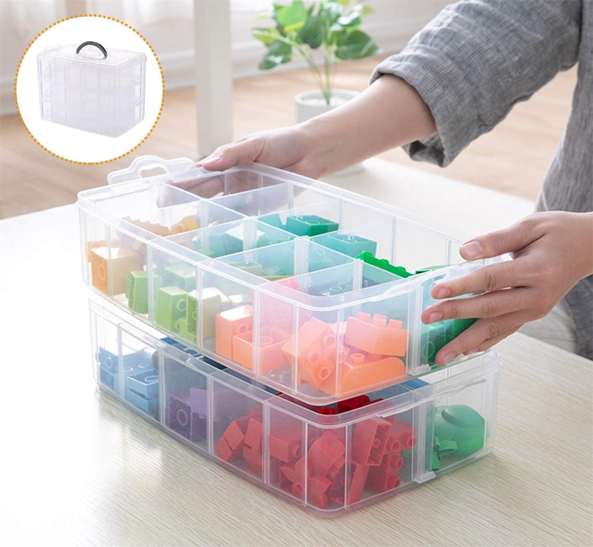  Kurtzy 3 layer Stackable Storage Container 30
