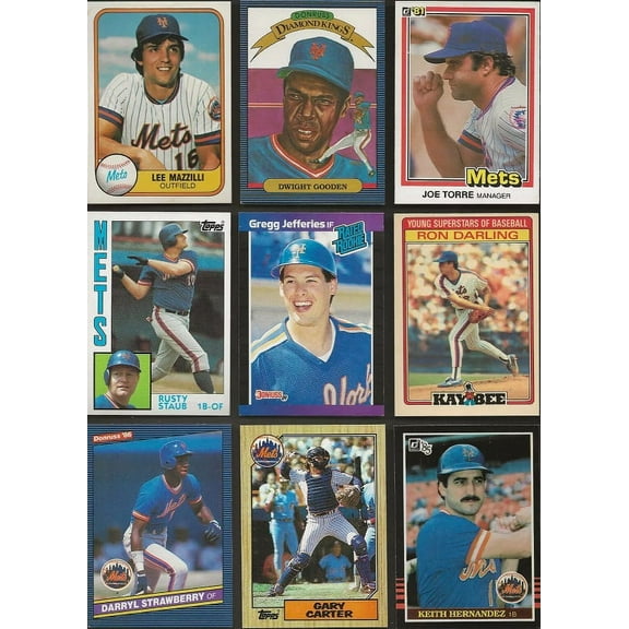 100 Assorted New York Mets Baseball Cards from the 1980's and 1990's