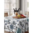 thumbnail image 6 of Boho Leaf Table Cloth, Teal Green Spring Farmhouse Pastoral Tribal Waterproof Tablecloth for Rectangle Tables, Reusable Washable Fabric Table Cover for Restaurant Kitchen Dining Tables 60"x84", 6 of 6