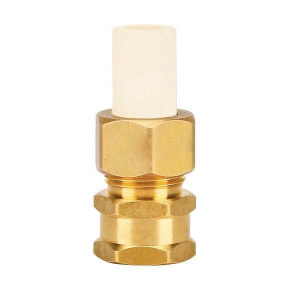 Homewerks Schedule 40 1/2 in. Compression T X 1/2 in. D FPT CPVC/Brass Adapter Coupling