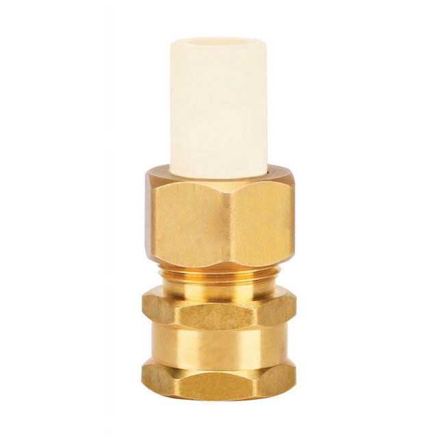 Homewerks Schedule 40 1/2 in. Compression T X 1/2 in. D FPT CPVC/Brass Adapter Coupling