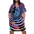 thumbnail image 1 of Vestido largo holgado con agujeros de cjo para mujer vestido de verano con bolsillos vintage, 1 of 6