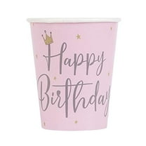 Swan Birthday Paper Cups I Pink I 8 Pcs.