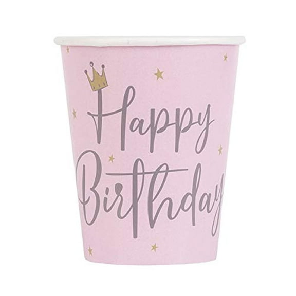 Swan Birthday Paper Cups I Pink I 8 Pcs.