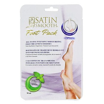 Satin Smooth Foot Pack Moisturizing Treatment Single Use Booties