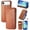 Brown, variant on Dteck Magnetic Wallet Case for iPhone Air, Shockproof PU Leather Flip Card Slots Stand TPU Bumper Slim Protective Cover, Gray