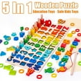 thumbnail image 4 of 1PC Montessori Early Educational Toy Wooden Toys For Kids Board Matching Puzzle Game, 4 of 6