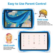 TABURETO Kids Tablet, Android 12, 4GB+64GB, Dual Camera, Preinstalled Kid Apps, Parent Control, Educational Stand