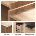 thumbnail image 5 of Maklaine Contemporary Engineered Wood 6 Drawer Dresser in Oak, 5 of 9