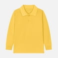 thumbnail image 6 of Staki Polo Shirt for Boys Boys Long Sleeve Polo Shirt Athletic Casual Top Polo for Kids(Yellow,18-24 Months), 6 of 8