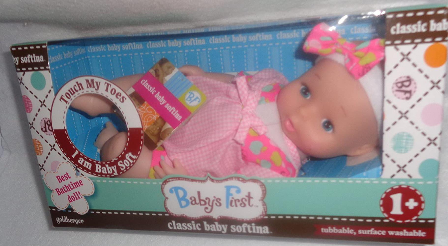 Baby's First Classic Baby Softina surface washable BEST Bathtime Doll Tubbable 