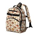 thumbnail image 2 of Mushroom and Chanterelle Cream Pattern Cute School Backpack Bag for School with Padded Back and Adjustable Shoulder Straps 15.25"x11.5"x5.25", 2 of 5