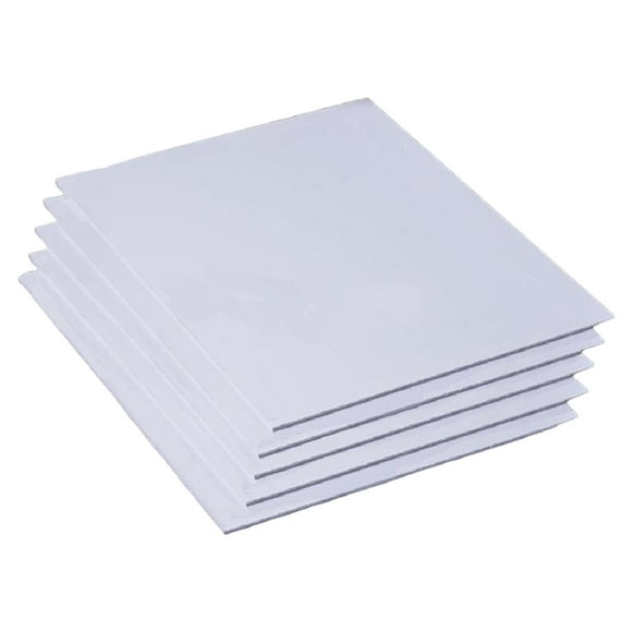 5 Pieces Square Blocks Art Projects Handicraft White Board Foam Sheets 10cmx10cmx0.9cm