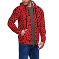 thumbnail image 2 of Honeii Ladybug Dotted Print Hoodies for Men, Pullover & Full Zip, Breathable Zip up Hoodie, Sweatshirt-X-Large, 2 of 5