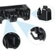 thumbnail image 2 of Organizador seguro para escobas y trapeadores, montaje en pared que ahorra espacio para cocina y garaje, construcción de plástico ABS con 5 clips y 6 ganchos, diseño resistente y antideslizante, 2 of 5