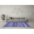 thumbnail image 3 of Ahgly Company Indoor Rectangle Abstract Blue Modern Area Rugs, 2' x 4', 3 of 4