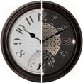 thumbnail image 1 of Presentime & Co. 14"" in/Outdoor Luminous Wall Clock with Thermometer Weather Thermometer Night Light with Smart Sensor - Oil Rubbed Bronze Finish Outdoor Lights & Decoration., 1 of 5