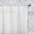 thumbnail image 2 of Archaeo 2-Pack Slub Textured Linen Blend Cafe Curtain Pair, 56"W X 24"L, White, 2 of 8
