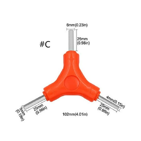 

TINYSOME 3 in 1 Trigeminal Hex Key Kit 2.5/3/4/5/6/8mm Y-type Combination Hexagonal Wrench Bicycle Bike Hand Maintenance Tools