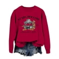 thumbnail image 2 of TINZ Chandail en Molleton Décontracté pour Femmes Imprimé Lettre Col Rond Manches Longues Sweat à Capuche Vêtements de Sport pour Femmes Temps Froid, 2 of 3